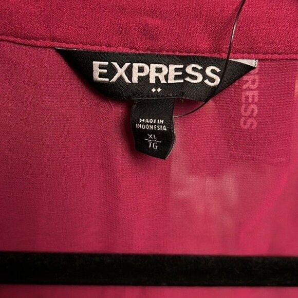 Express pink long sleeve top XLarge - Picture 2 of 4